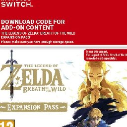 The Legend of Zelda Breath of the Wild Expansion Pass Switch 10% 折扣 代码