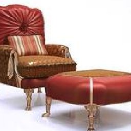 Classic Armchair with Ottoman